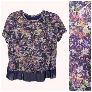 2019 SeaWheeze Quick Pace Patterned Short Sleeve Limited Edition Top Mesh Trim